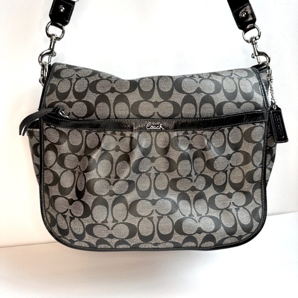 Coach Signature PVC Messenger Diaper/Tote Crossbody Bag